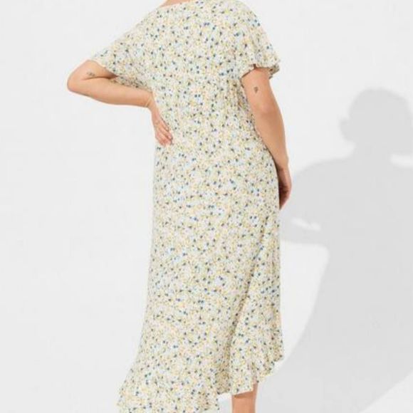 Torrid Women's Plus Size High-Low Surplice Wrap Dress - Picture 2 of 4